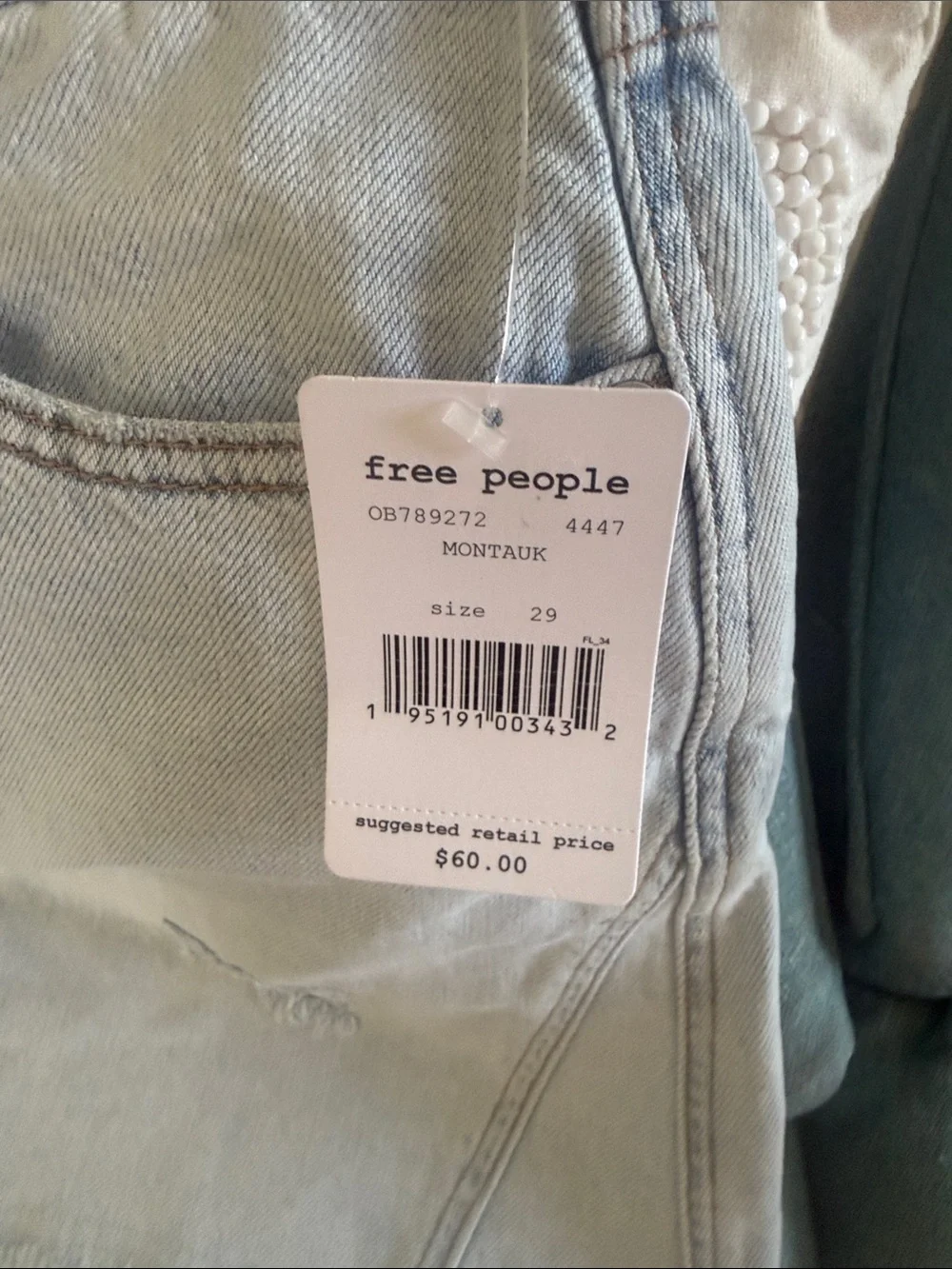 Free People Light Blue Distressed Denim Mini Skirt